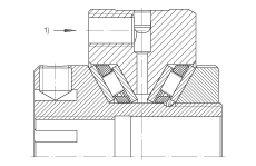 推力錐形保持架滾針軸承 ZAXFM1555, 雙向，預載