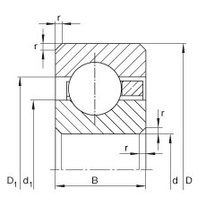 薄截面軸承 CSCF060, 深溝球軸承，類型C，運(yùn)行溫度 -54°C 到 +120°C
