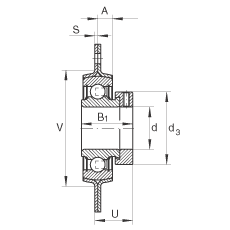 軸承座單元 RA55, 帶三個(gè)/四個(gè)螺栓孔的法蘭的軸承座單元,沖壓鋼板,偏心鎖圈,P型密封 軸承座單元 RA55, 帶三個(gè)/四個(gè)螺栓孔的法蘭的軸承座單元,沖壓鋼板,偏心鎖圈,P型密封